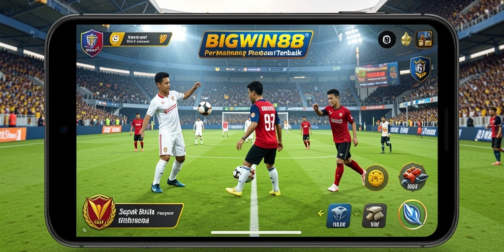 Tampilan gameplay sepak bola yang menarik di BIGWIN88.
