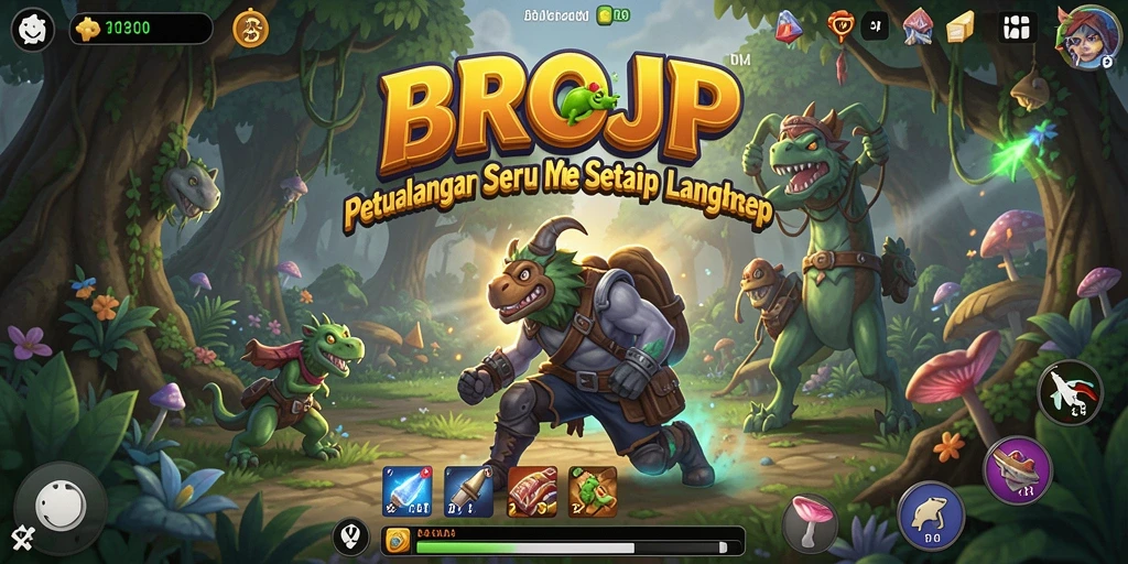 Tampilan gameplay seru dari BROJP yang memikat para petualang.