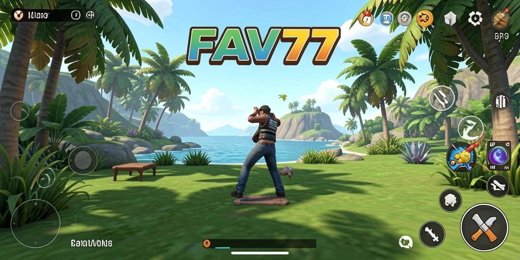 Tampilan utama gameplay FAV77 yang menarik dan cerah.