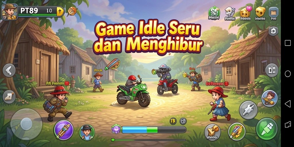 Gambaran gameplay idle PT89 yang menyenangkan dan mengasyikkan.