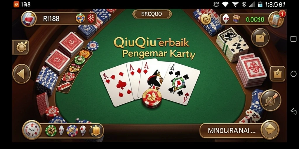 Screenshot gameplay RI188 menampilkan keseruan permainan QiuQiu.